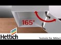 Opening angles of concealed hinges: Do-It-Yourself with Hettich