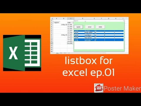 ตัวอย่างการประยุกต์ใช้ listbox ใน userform ของ vba ครับ (listbox  for excel ep.01)