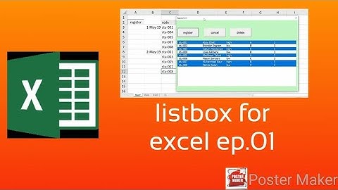 ตัวอย่างการประยุกต์ใช้ listbox ใน userform ของ vba ครับ (listbox  for excel ep.01)