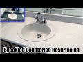 HOW TO REGLAZE A BATHROOM COUNTERTOP in a MULTI COLOR SPECKLED FINISH | COUNTERTOP REGLAZING