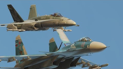 DCS F-18 vs SU-33 ( Test Video ) 1080p