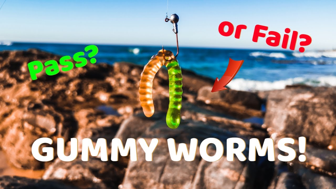FISHING WITH GUMMY WORMS CHALLENGE! Surprising Out Door