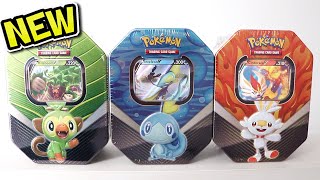 *BRAND NEW* Pokémon Sword & Shield Galar Tins Opening