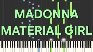 madonna~material girl(rallentato-slow)=piano facile easy tutorial