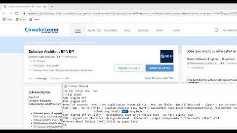 RPA  -Solution Architect /Technical Architect -Roles and Responsibilities