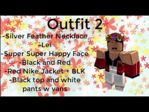 5 Beautiful Outfits For Girls On Roblox Youtube - roblox super super happy face girl