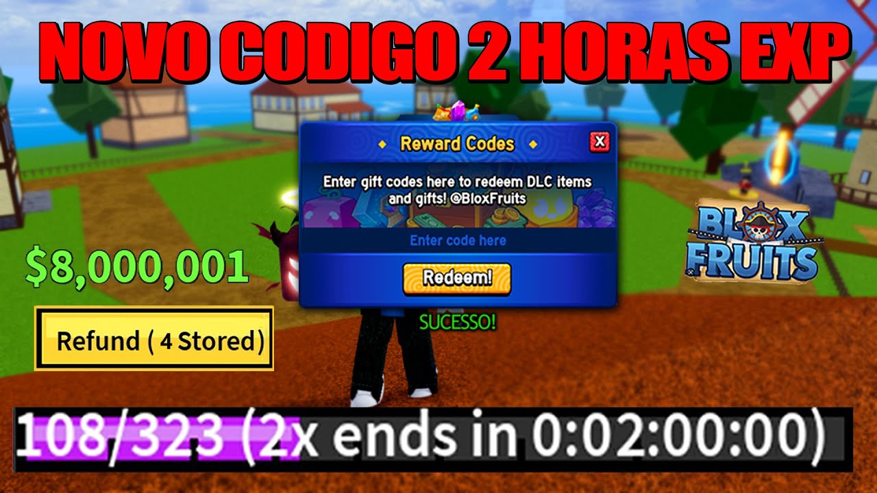 2xp NOVO CÓDIGO DE 2 HORAS EXP + 25 CÓDIGOS DE 2X XP BELI E RESET NO BLOX ...
