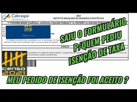 PEDI ISENÇÃO de TAXA, mas APARECE o BOLETO está  CERTO ISTO ? VÍDEO ESPECIAL P/QUEM PEDIU ISENÇÃO.