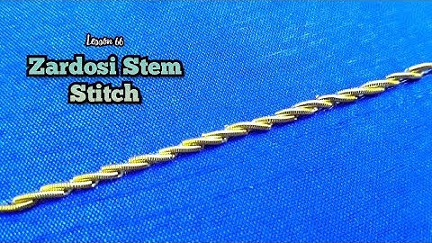 Aari Work Tutorial 66 | Zardosi Stem Stitch using Aari Needle