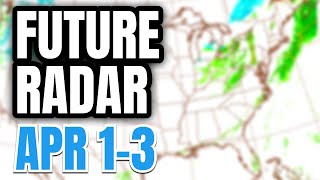 Future Radar - April 1-3 - enhanced risk today, Tuesday already an enhanced risk
