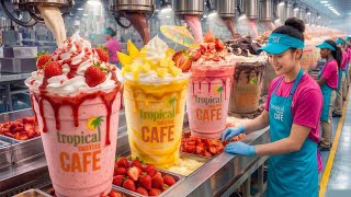 Massive Food Factory Makes Entire Tropical Smoothie Cafe Menu | Industrial Scale Production!
