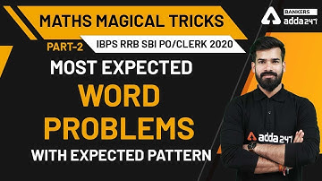 IBPS RRB PO Clerk 2020 | Most Expected Word Problems (Part-2)| Maths Magical Trick