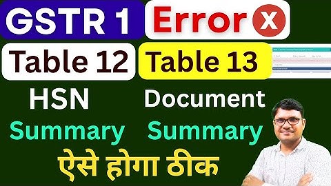 GSTR-1 Filing Error Solution May 2025 | HSN Reporting B2B vs B2C & Table 13 Documents Summary guide