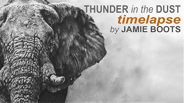 Elephant Drawing Timelapse - Hyper realistic