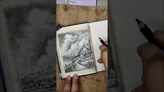 Landscape in Charcoal | Full video in 5 minutes for beginners | Draw In