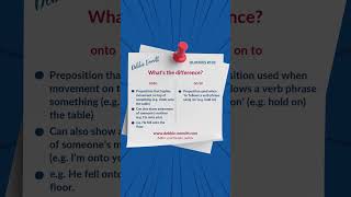 Celebrity onto or on to? | Tricky Quickies 102 #grammar #english #shorts Profile