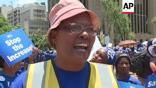 Safrica Energy Crisis Protesters March On Anc Hq