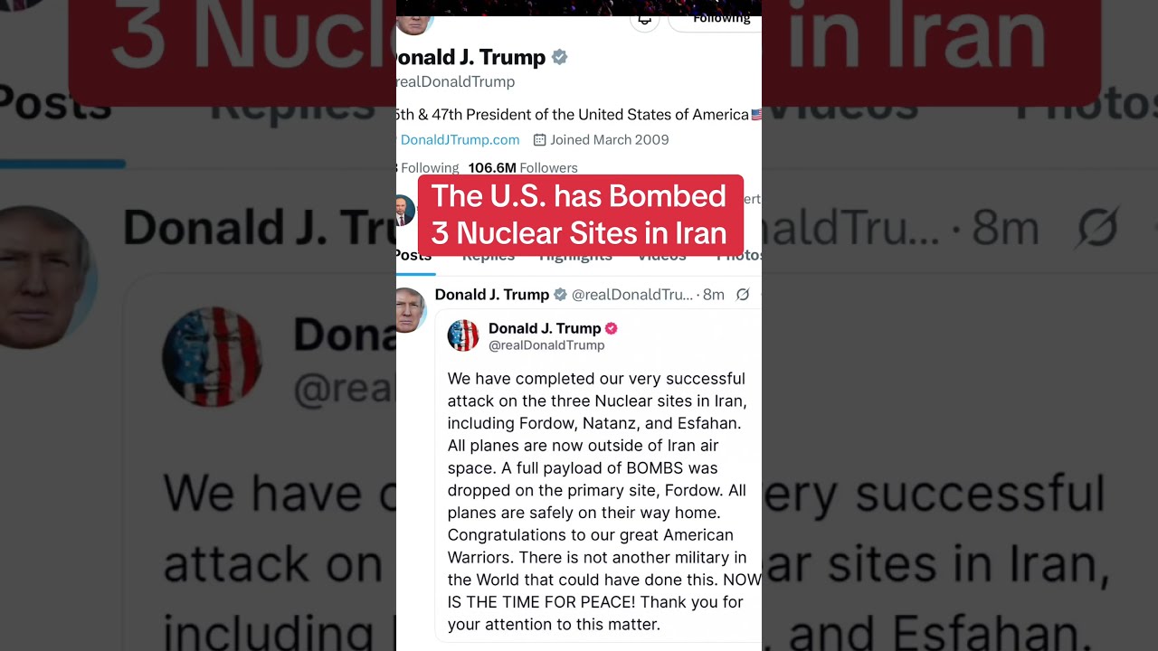 The U S Has Bombed 3 Nuclear Sites In Iran