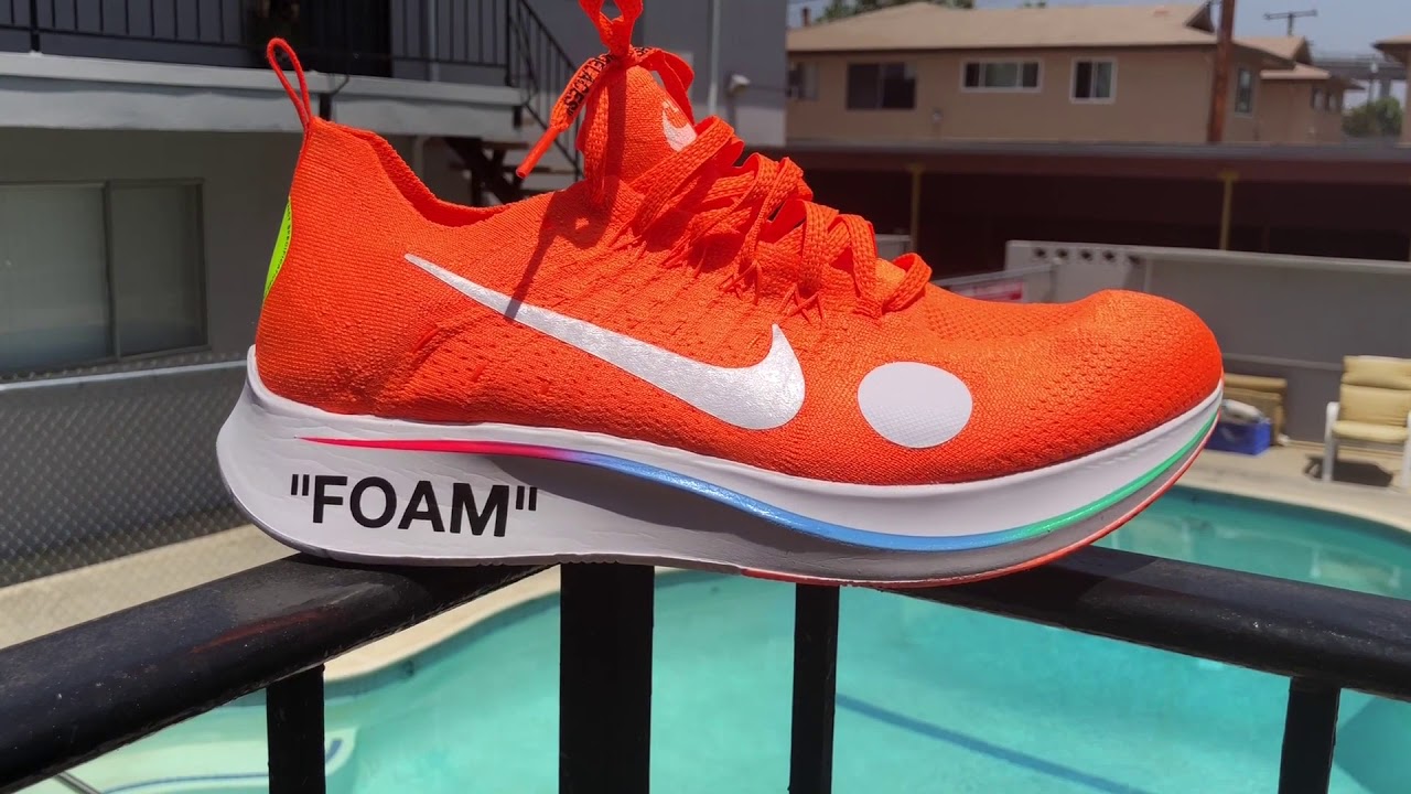 nike zoom off white orange