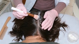 ASMR Scalp Check with BAD Results and TREATMENT (Real Person)