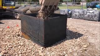 Kyowa Rock Bags – Filling the Bags with an Excavator