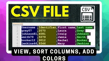CSV File: View, Add Column Colors and Sort Data using Notepad++