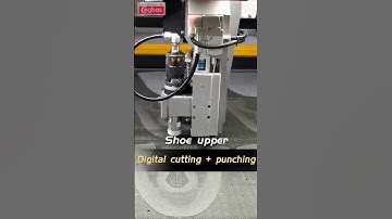 Shoe upper oscillating digital cutting + punching  #shortsyoutube #shortsvideo