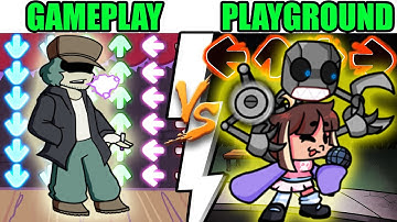 FNF Character Test - Gameplay VS Playground | QT Robot VS Garcello VS Annie