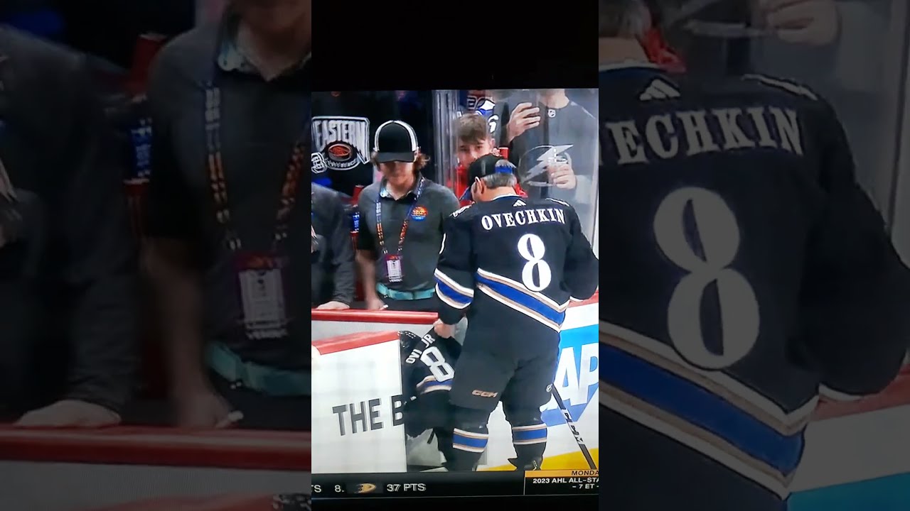 Alex Ovechkin Helps His Son Ovi Jr Off The Ice