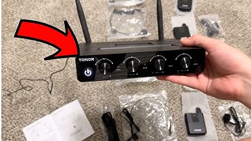 TONOR Wireless Microphone System with UHF Headset/Lavalier Lapel Mics, 200ft Range - Setup & Review