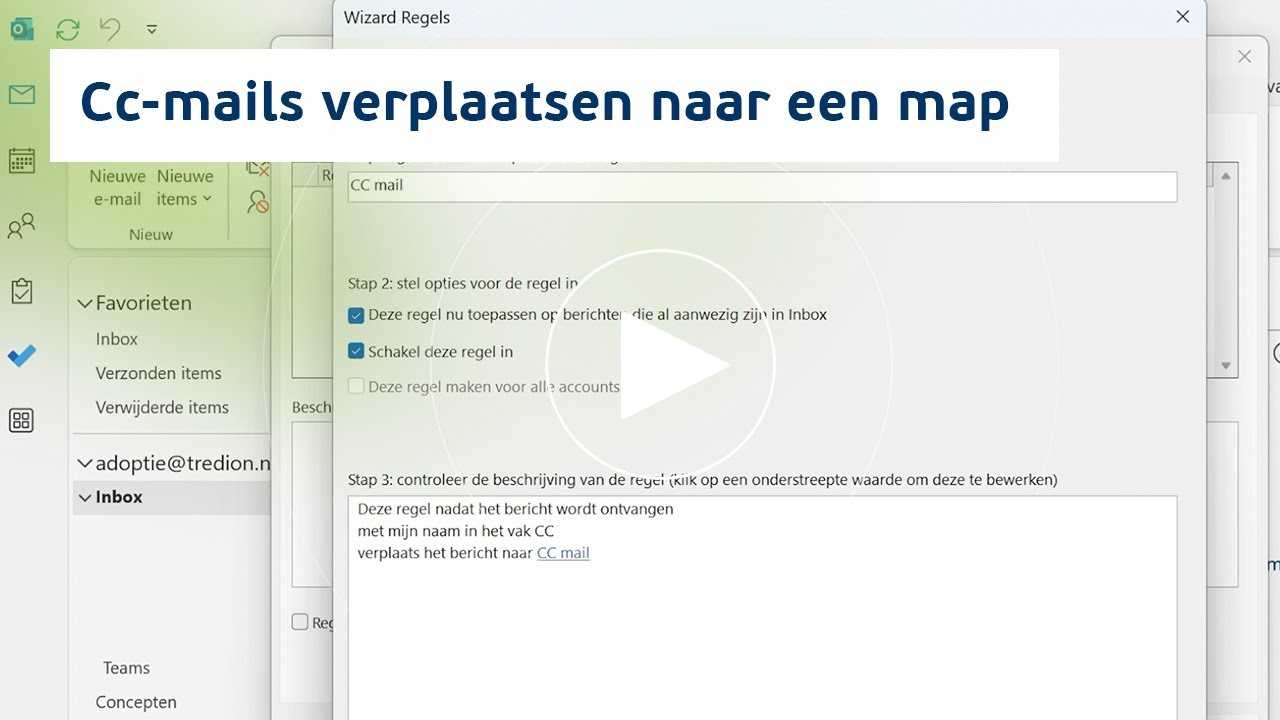 Cc-mails automatisch verplaatsen naar een map in Outlook - YouTube Cc-Mails Automatisch Verplaatsen Naar Een Map In Outlook - Youtube
