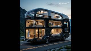 World’s Most Advanced 3 Story Motorhome  AI Futuristic Design 2025 #ai #3floorbus #aiart