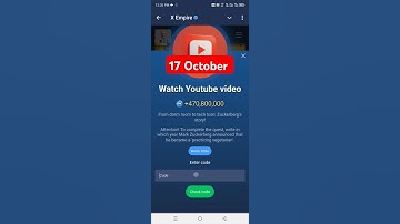 𝟭𝟳 𝗢𝗰𝘁𝗼𝗯𝗲𝗿 𝗫 𝗘𝗺𝗽𝗶𝗿𝗲 𝗬𝗼𝘂𝗧𝘂𝗯𝗲 𝘃𝗶𝗱𝗲𝗼 𝗰𝗼𝗱𝗲 | 𝗫 𝗘𝗺𝗽𝗶𝗿𝗲 𝘁𝗼𝗱𝗮𝘆 𝗬𝗼𝘂𝗧𝘂𝗯𝗲 𝘃𝗶𝗱𝗲𝗼 𝗰𝗼𝗱𝗲 #xempireairdrop #game