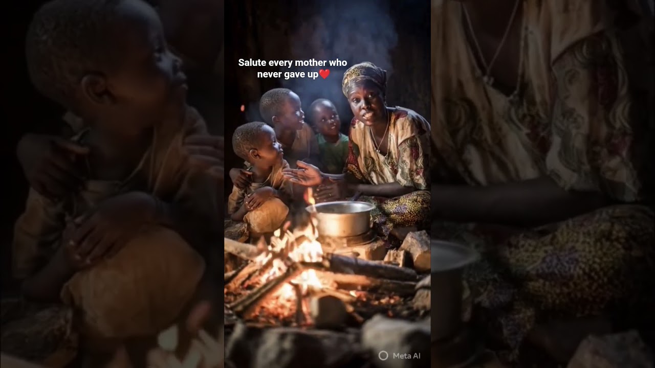 Good African mom and her children 🙏💗