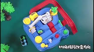 ADKD Train Adventure Manual Train Race Track Interactive Game with 2 Small Train- Multicolor
