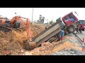 Incredible Trago Dump Truck Back Failed Heavy Help Hitachi Zaxis210lch Caterpillar 320D2