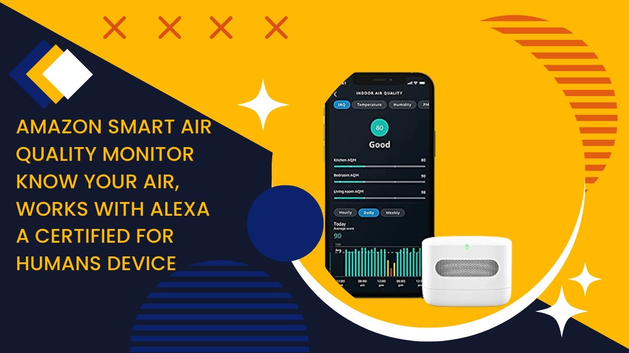 Amazon Smart Air Quality Monitor Know your air, Works with Alexa A