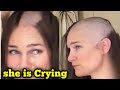 Crying Beautiful Girl Amazing Forced Head Shave || Forced Head Shave || Force Head Shave 2023 ||