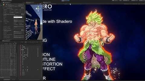 2D Shader Broly Mega Power made with Shadero Sprite !