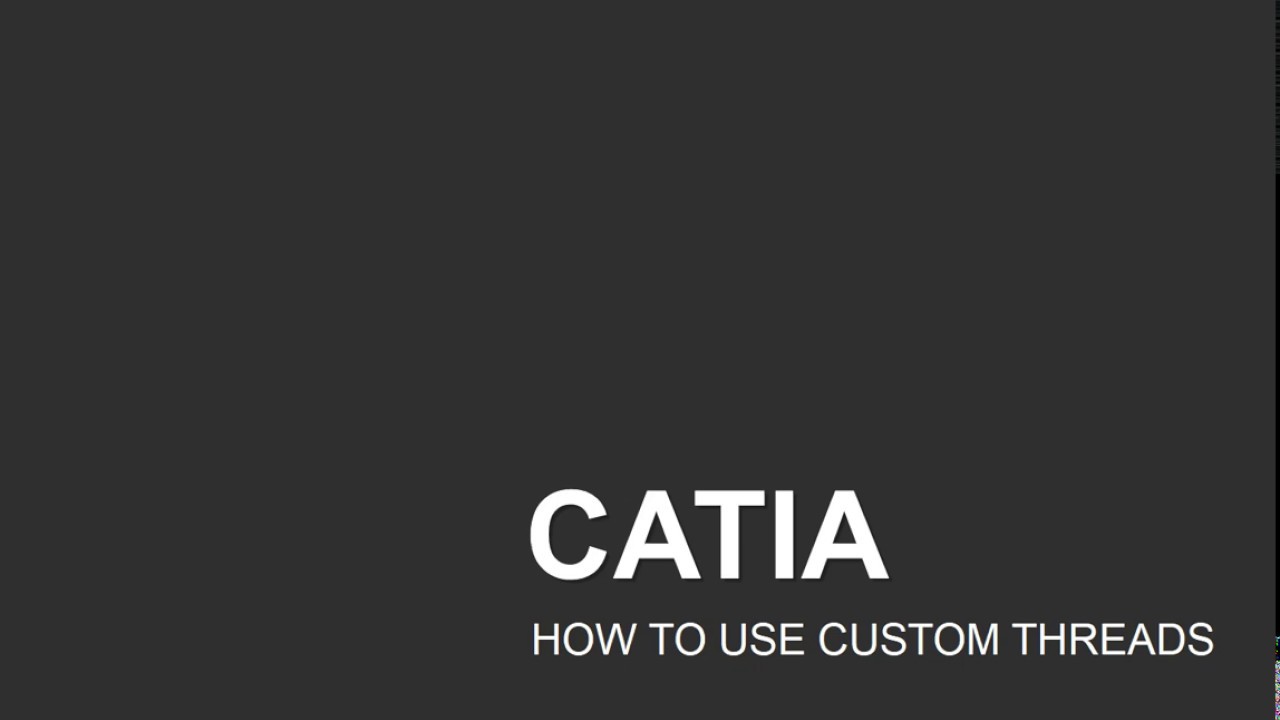 How to use custom threads - YouTube