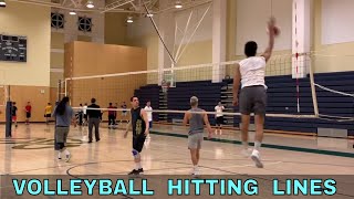 Left & Right Side Spiking Practice | Hitting Lines