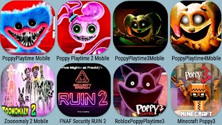 Poppy Playtime Chapter 4+3+2+1 Mobile Vs Steam Update, Zoonomaly 2 Mod Mis Delight,FNAF Ruin2,Roblox