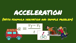 Acceleration | Concept and Sample Problem | Physics  #Science #Acceleration