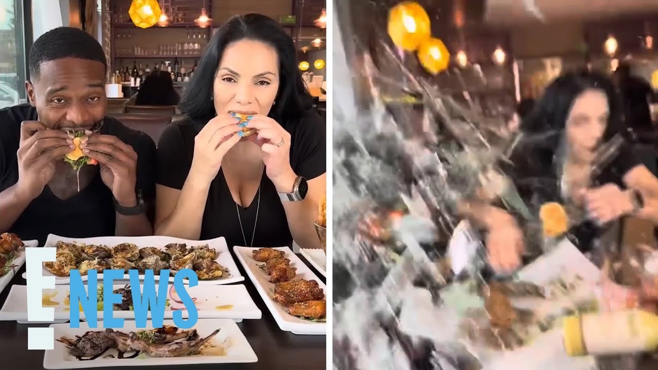 Car Crashes Into 2 Food Influencers While They Eat in Restaurant | E ...