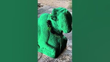 A stone statue of Nandi!