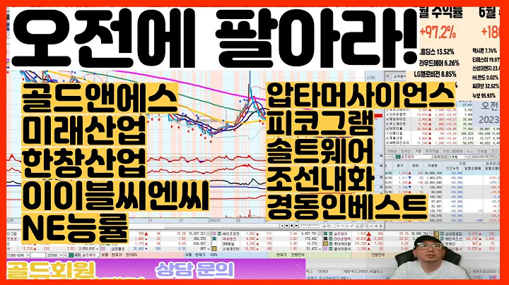 급등주 분석(feat.골드앤에스,미래산업,한창산업,에이블씨엔씨,NE능률,압타머사이언스,피코그램,솔트웨어,조선내화,경동인베스트)