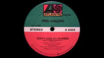 Don't Lose My Number (Extended Version) - Phil Collins