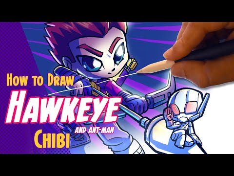 Come disegnare Hawkeye e Ant-Man chibi