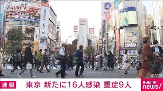 新型コロナ　東京の新規感染16人　重症9人　　(2021年11月20日)