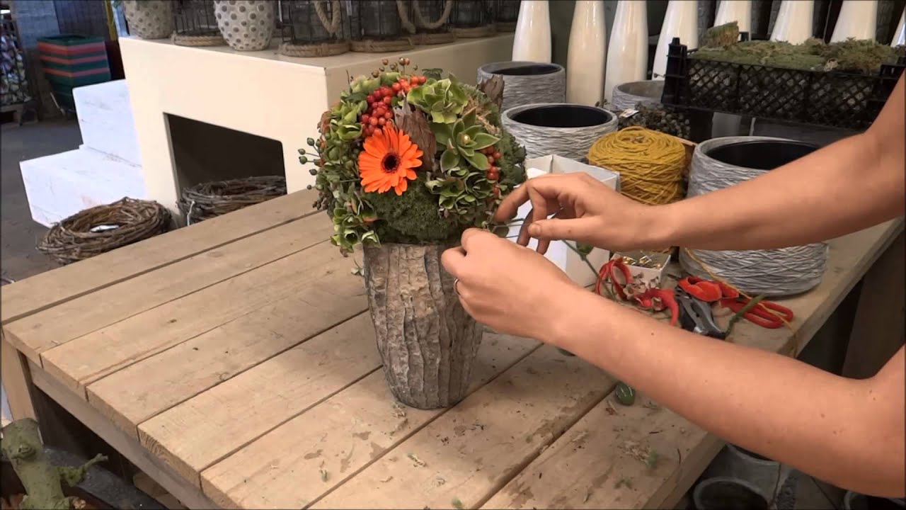 Leurs tip van de week: herfststukje youtube Youtube bloemschikken herfst